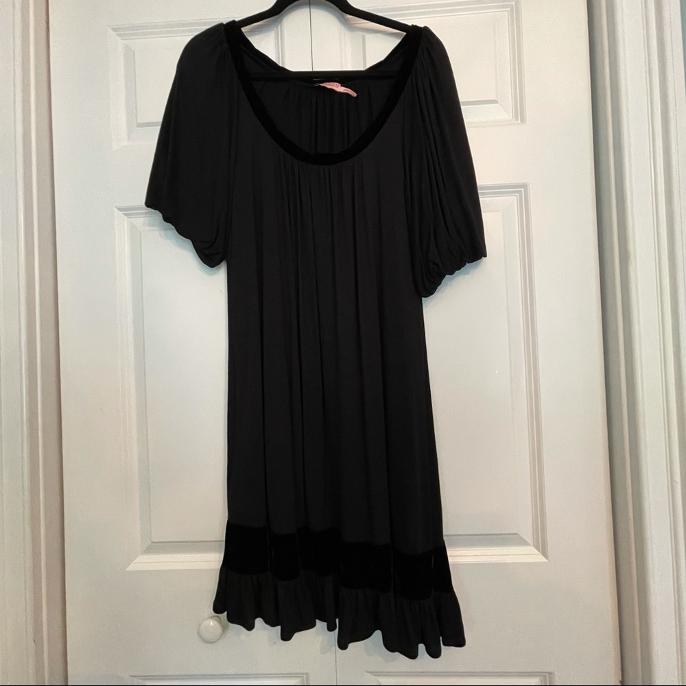 Juicy Couture Black Velvet Trim Dress